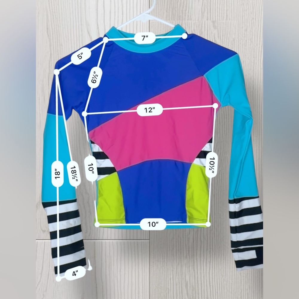 Girls Multicolored/Patterned Rashguard - Picture 6 of 8